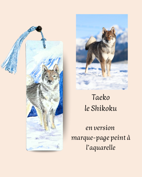 marque-page personnalisé à l'aquarelle marque-page chien personnalisé peint à la main